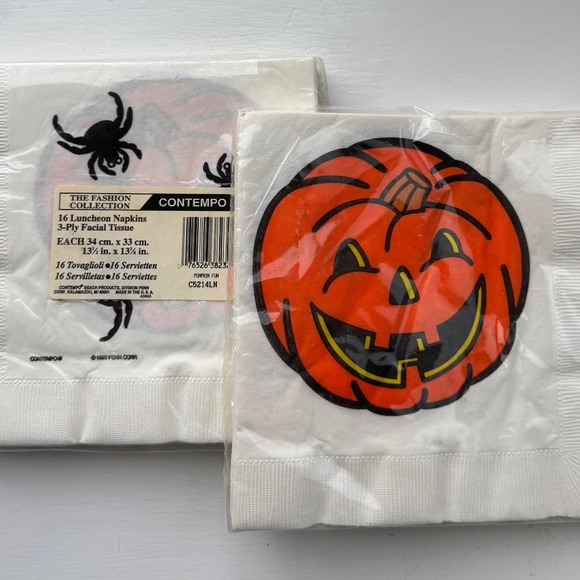 2 packs vintage 1990’s Halloween napkins - Picture 1 of 1